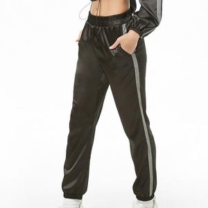 Forever 21 Black Reflective Sweatpants